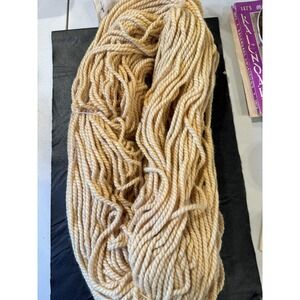 2.186 LBS Hand Spun Hand Dyed Yarn. WOOL! Made In Maine.  Buttercream Blond